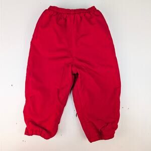 L.L. Bean Toddler 2T Red Fleece Lined Snowpants